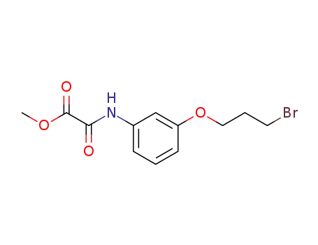Molecular Structure of 103448-84-6 (Acetic acid, [[3-(3-bromopropoxy)phenyl]amino]oxo-, methyl ester)