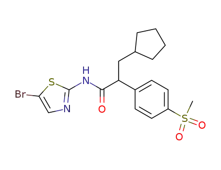 N-(5-bromo-thiazol-2-yl)-3-cyclopentyl-2(R)-(4-methanesulfonyl-phenyl)-propionamide
