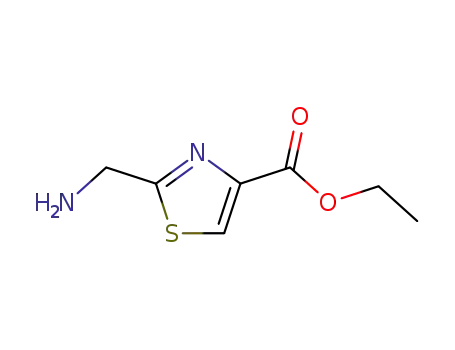 Molecular Structure of 91711-96-5 (4-Thiazolecarboxylicacid,2-(aminomethyl)-,ethylester(9CI))