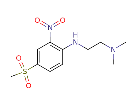 Molecular Structure of 120381-41-1 (4-(β-dimethylaminoethyl)amino-3-nitrophenyl methyl sulfone)