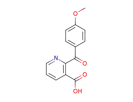 Molecular Structure of 164463-15-4 (3-Pyridinecarboxylic acid, 2-(4-methoxybenzoyl)-)