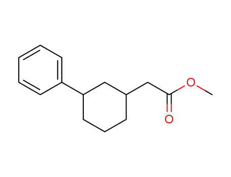 Cyclohexaneacetic acid, 3-phenyl-, methyl ester, cis-