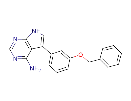 Molecular Structure of 194787-36-5 (5-(3-(benzyloxy)phenyl)-3H-pyrrolo[2,3-d]pyrimidin-4-amine)