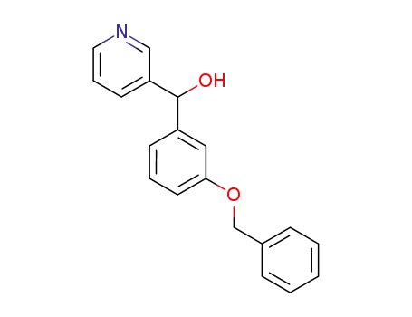 Molecular Structure of 85633-32-5 (3-<<3-(benzyloxy)phenyl>hydroxymethyl>pyridine)