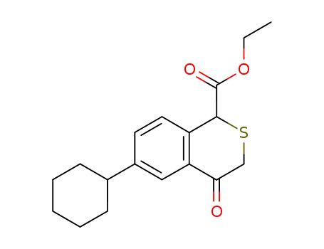 ethyl 6-cyclohexyl-3,4-dihydro-4-oxo-1H-2-benzothiopyran-1-carboxylate