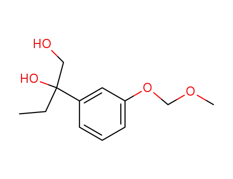 Molecular Structure of 131481-05-5 (2-(3-methoxymethoxyphenyl)butane-1,2-diol)