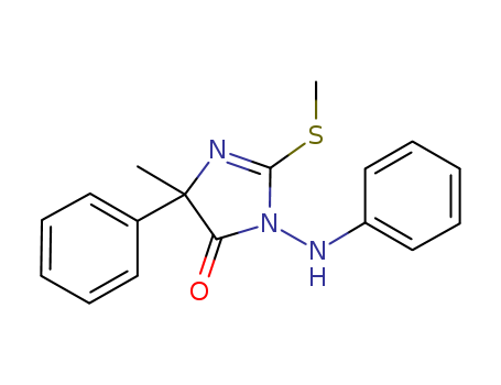 4H-Imidazol-4-one,  3,5-dihydro-5-methyl-2-(methylthio)-5-phenyl-3-(phenylamino)-
