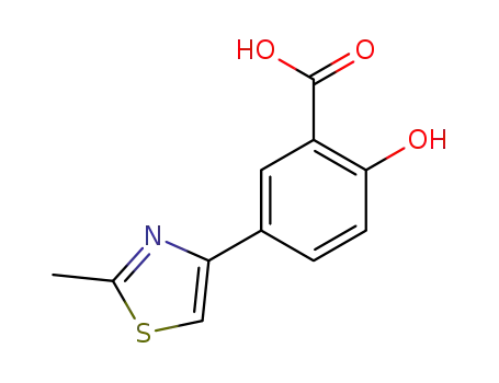 Benzoic acid, 2-hydroxy-5-(2-methyl-4-thiazolyl)-