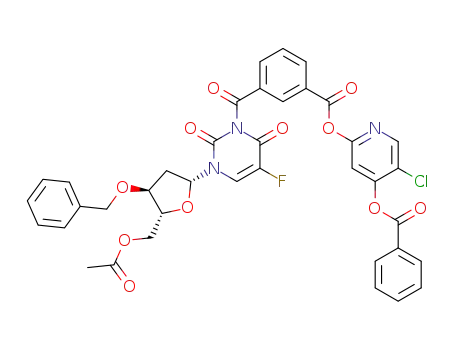 5'-O-acetyl-3-[3-(4-benzoyloxy-5-chloro-2-pyridyloxycarbonyl)benzoyl]-3'-O-benzyl-2'-deoxy-5-fluorouridine