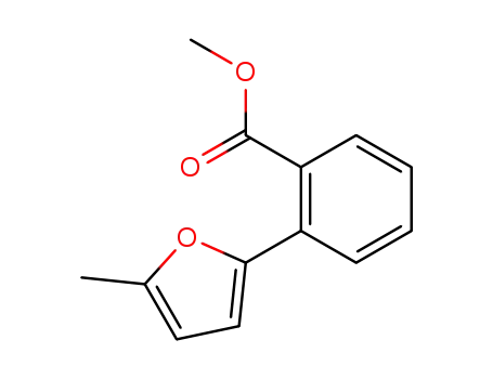 Molecular Structure of 159448-56-3 (2-(5-METHYL-FURAN-2-YL)-BENZOIC ACID METHYL ESTER)