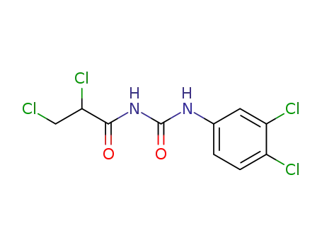 Molecular Structure of 58414-18-9 (Propanamide, 2,3-dichloro-N-[[(3,4-dichlorophenyl)amino]carbonyl]-)