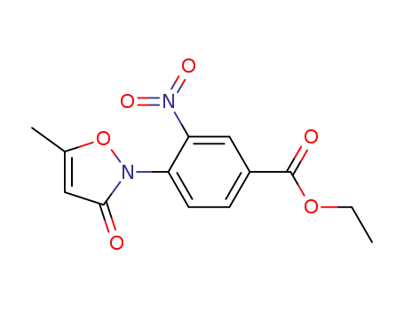 Molecular Structure of 118938-22-0 (5-methyl-2-(4-ethoxycarbonyl-2-nitrophenyl)-4-isoxazolin-3-one)