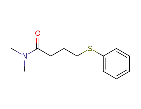 Molecular Structure of 89171-34-6 (Butanamide, N,N-dimethyl-4-(phenylthio)-)