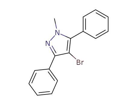 Molecular Structure of 57389-74-9 (4-BroMo-1-Methyl-3,5-diphenyl-1H-pyrazole)