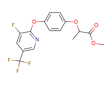 Molecular Structure of 89402-34-6 (methyl 2-(4-{[3-fluoro-5-(trifluoromethyl)pyridin-2-yl]oxy}phenoxy)propanoate)