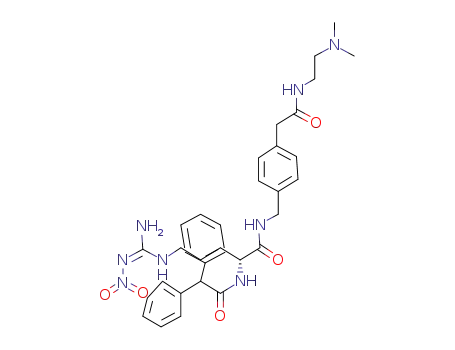 (R)-N<sub>5</sub>-[Amino(nitroimino)methyl]-N-[[4-[[[[2-(dimethylamino)ethyl]amino]carbonyl]methyl]phenyl]methyl]-N<sub>2</sub>-(diphenylacetyl)-ornithinamide
