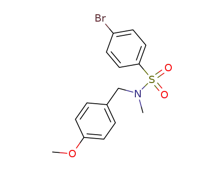 Molecular Structure of 158425-24-2 (Benzenesulfonamide, 4-bromo-N-[(4-methoxyphenyl)methyl]-N-methyl-)
