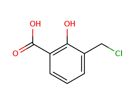 Molecular Structure of 63647-33-6 (Benzoic acid, 3-(chloromethyl)-2-hydroxy-)