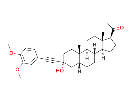 3α-hydroxy-3β-(3',4'-dimethoxyphenyl)ethynyl-5β-pregnan-20-one