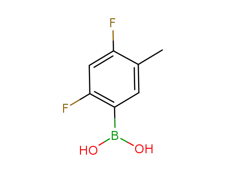 Molecular Structure of 900175-09-9 ((2,4-DIFLUORO-5-METHYLPHENYL)BORONIC ACID)