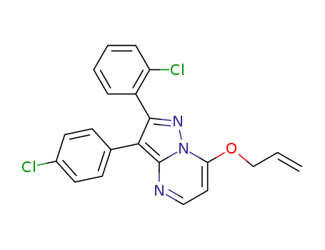 Molecular Structure of 737828-16-9 (7-Allyloxy-3-(4-chlorophenyl)-2-(2-chlorophenyl)-pyrazolo[1,5-a]pyrimidine)