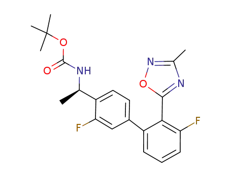tert-butyl (1R)-1-[3,3'-difluoro-2'-(3-methyl-1,2,4-oxadiazol-5-yl)-1,1'-biphenyl-4-yl]-ethylcarbamate