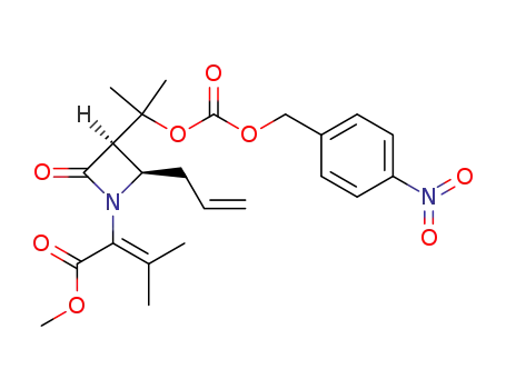 methyl 3-methyl-2-[(3R,4R)-3-[1-methyl-1-(4-nitrobenzyloxycarbonyloxy)ethyl]-2-oxo-4-allylazetidin-1-yl]but-2-enoate