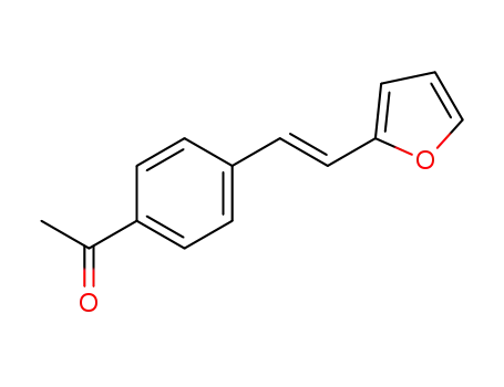 Molecular Structure of 62551-75-1 (Ethanone, 1-[4-[2-(2-furanyl)ethenyl]phenyl]-)