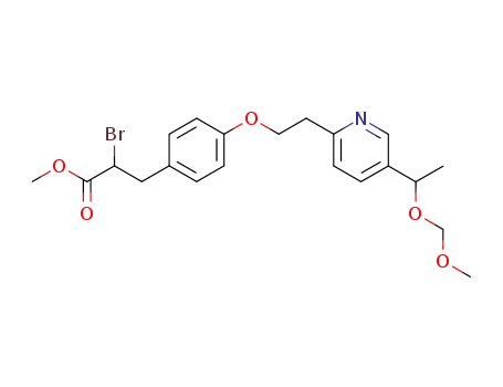 methyl 2-bromo-3-<4-<2-<5-(1-memthoxymethoxyethyl)-2-pyridyl>ethoxy>phenyl>propionate