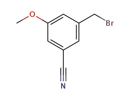 Molecular Structure of 729613-58-5 (3-(bromomethyl)-5-methoxybenzonitrile)