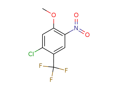 Molecular Structure of 646989-36-8 (1-CHLORO-5-METHOXY-4-NITRO-2-(TRIFLUOROMETHYL)BENZENE)