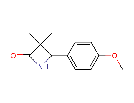Molecular Structure of 180181-33-3 (3,3-dimethyl-4-(4-methoxyphenyl)-azetidin-2-one)