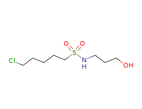 Molecular Structure of 213774-43-7 (N-(3-Hydroxypropyl)-5-chloropentanesulfonamide)