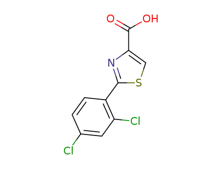 Molecular Structure of 1094355-53-9 (2-(2,4-Dichlorophenyl)thiazole-4-carboxylic acid)