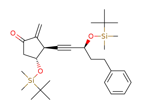 (3R,4R)-2-methylene-3-[(3S)-3-tert-butyldimethylsiloxy-5-phenylpent-1-ynyl]-4-(tert-butyldimethylsiloxy)cyclopentan-1-one