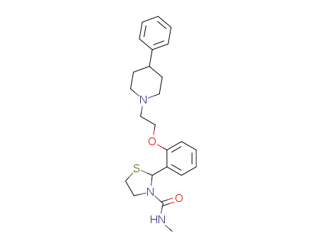 Molecular Structure of 107335-95-5 (N-methyl-2-{2-[2-(4-phenylpiperidine-1-yl)ethyloxy]phenyl}thiazolidine-3-carboxamide)