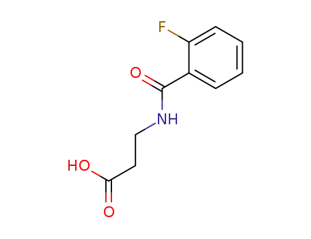Molecular Structure of 440341-60-6 (3-[(2-FLUOROBENZOYL)AMINO]PROPANOIC ACID)