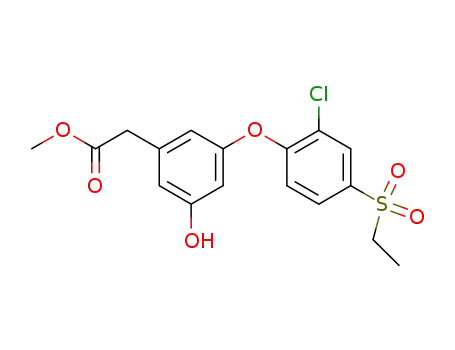 Molecular Structure of 934241-99-3 (methyl {3-[2-chloro-4-(ethylsulfonyl)phenoxy]-5-hydroxyphenyl}acetate)