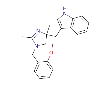 Molecular Structure of 176249-60-8 (1-(2-methoxybenzyl)-2,4-dimethyl-4-(1H-indol-3-ylmethyl)-2-imidazoline)