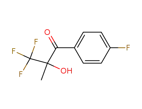 Molecular Structure of 821789-44-0 (1-Propanone, 3,3,3-trifluoro-1-(4-fluorophenyl)-2-hydroxy-2-methyl-)