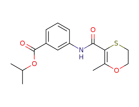 Molecular Structure of 135812-12-3 (1-Methylethyl 5-[[(5,6-dihydro-2-methyl-1,4-oxathiin-3-yl)carbonyl]amino]benzoate)