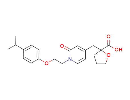 2-({1-[2-(4-isopropylphenoxy)ethyl]-2-oxo-1,2-dihydro-4-pyridinyl}-methyl)tetrahydrofuran-2-furancarboxylic acid