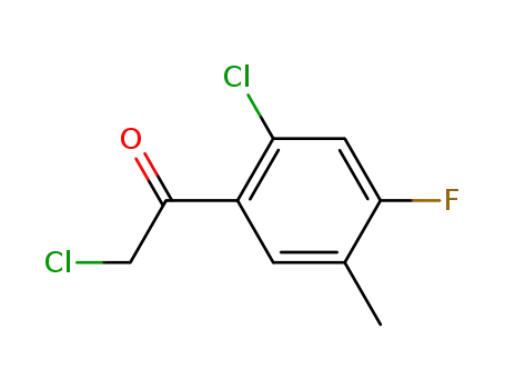 Molecular Structure of 154258-17-0 (Ethanone, 2-chloro-1-(2-chloro-4-fluoro-5-methylphenyl)- (9CI))