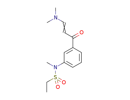 Molecular Structure of 845297-89-4 (Ethanesulfonamide,
N-[3-[3-(dimethylamino)-1-oxo-2-propenyl]phenyl]-N-methyl-)