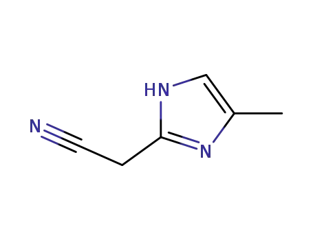 Molecular Structure of 863399-39-7 ((4-methyl-1H-imidazol-2-yl)acetonitrile)