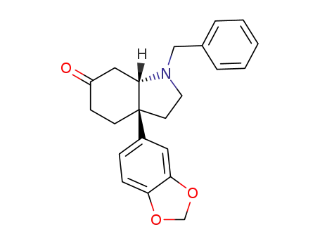 (3aS*,7aS*)-1-benzyl-3a,4,5,6,7,7a-hexahydro-3a-(3',4'-methylenedioxyphenyl)-6-oxoindoline
