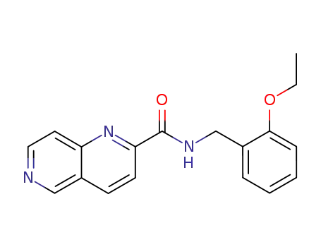 Molecular Structure of 197506-70-0 (N-(2-ethyloxybenzyl)-2-(1,6)naphthyridinecarboxamide)