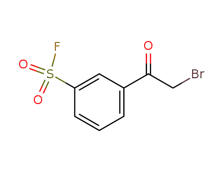 Molecular Structure of 455-82-3 (Benzenesulfonyl fluoride, 3-(bromoacetyl)-)