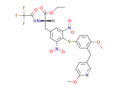 L-3,5-dinitro-4-(4'-methoxy-3'-(6-methoxy-3-pyridylmethyl)-phenylthio)-N-trifluoroacetyl phenylalanine ethyl ester