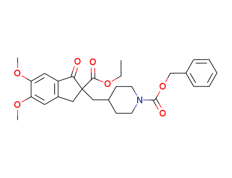 1-Piperidinecarboxylic acid,
4-[[2-(ethoxycarbonyl)-2,3-dihydro-5,6-dimethoxy-1-oxo-1H-inden-2-yl]
methyl]-, phenylmethyl ester